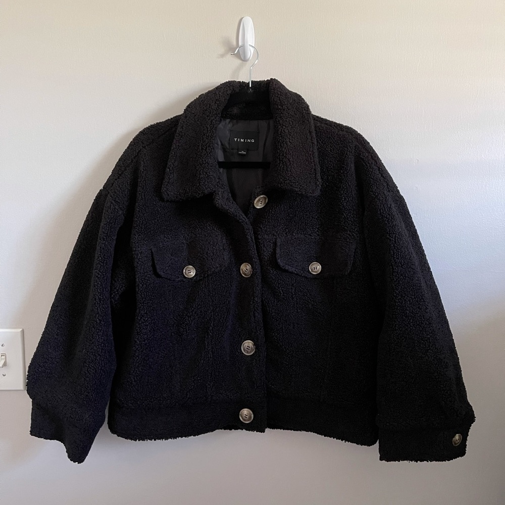 Timing Button Up Teddy Coat